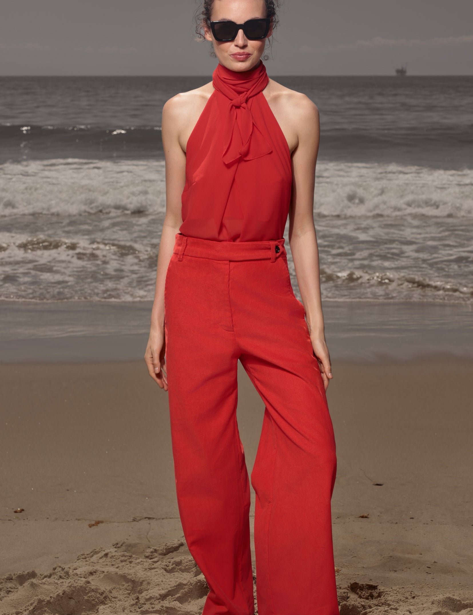 Alix Pant - Vermilion Corduroy