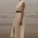 Sespe Dress - Ivory Tissue Linen - Heidi Merrick