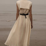 Sespe Dress - Ivory Tissue Linen - Heidi Merrick