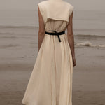 Sespe Dress - Ivory Tissue Linen - Heidi Merrick