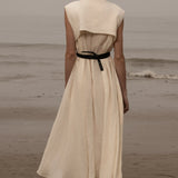 Sespe Dress - Ivory Tissue Linen - Heidi Merrick