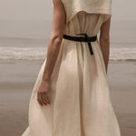 Sespe Dress - Ivory Tissue Linen - Heidi Merrick