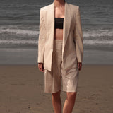 Rodeo Shorts - Cream Ticking Stripe