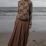 Marbella Skirt - Clay Tissue Linen - Heidi Merrick