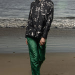 Bruno Pant - Green Moire - Heidi Merrick