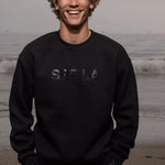 SRF LA Unisex Crewneck - Black on Black - Heidi Merrick