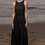 Lila Dress - Black Linen - Heidi Merrick