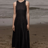 Lila Dress - Black Linen - Heidi Merrick