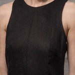 Lila Dress - Black Linen - Heidi Merrick