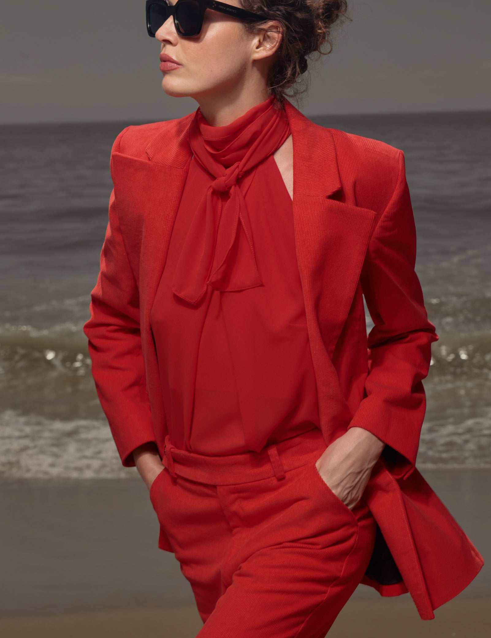 Mars Blazer - Vermilion Corduroy