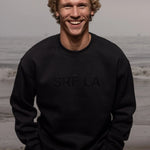 SRF LA Unisex Crewneck - Black on Black - Heidi Merrick