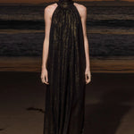Circe Dress - Black Silk Lurex - Heidi Merrick