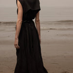 Sespe Dress - Noir Tissue Linen - Heidi Merrick