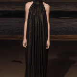 Circe Dress - Black Silk Lurex - Heidi Merrick