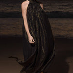 Circe Dress - Black Silk Lurex - Heidi Merrick