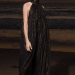 Circe Dress - Black Silk Lurex - Heidi Merrick