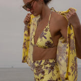 Bali Shirt - Yellow Batik - Heidi Merrick