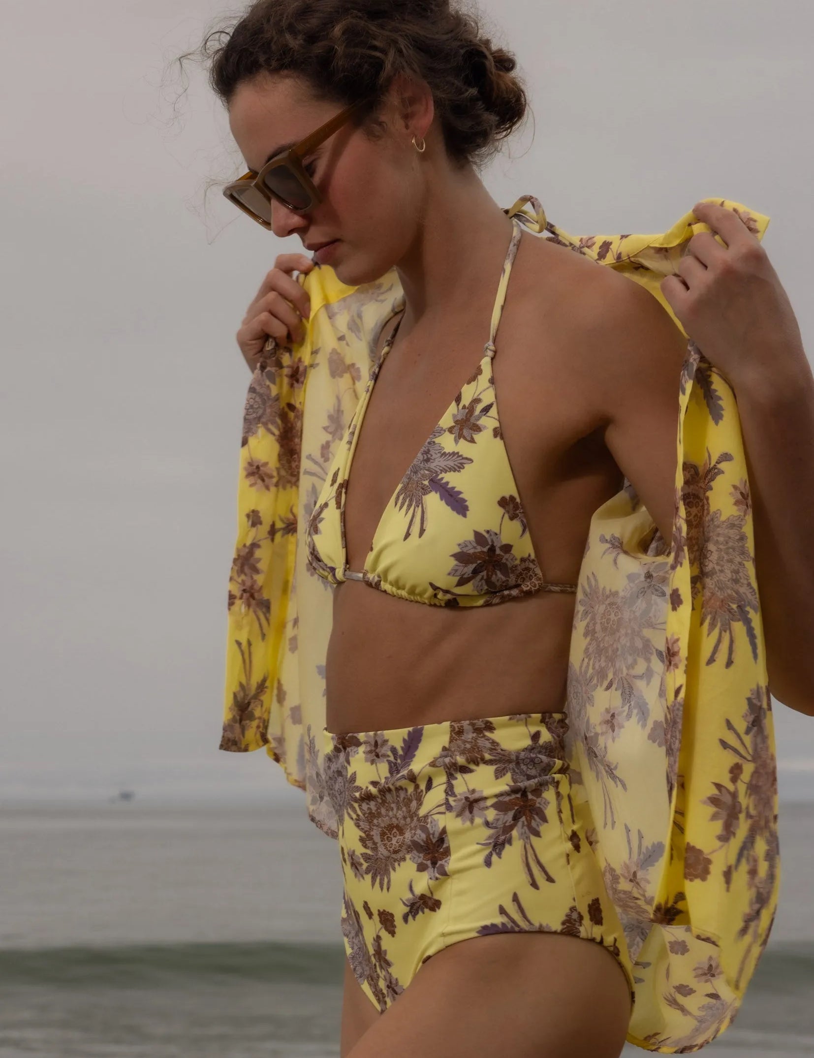 Bali Shirt - Yellow Batik - Heidi Merrick