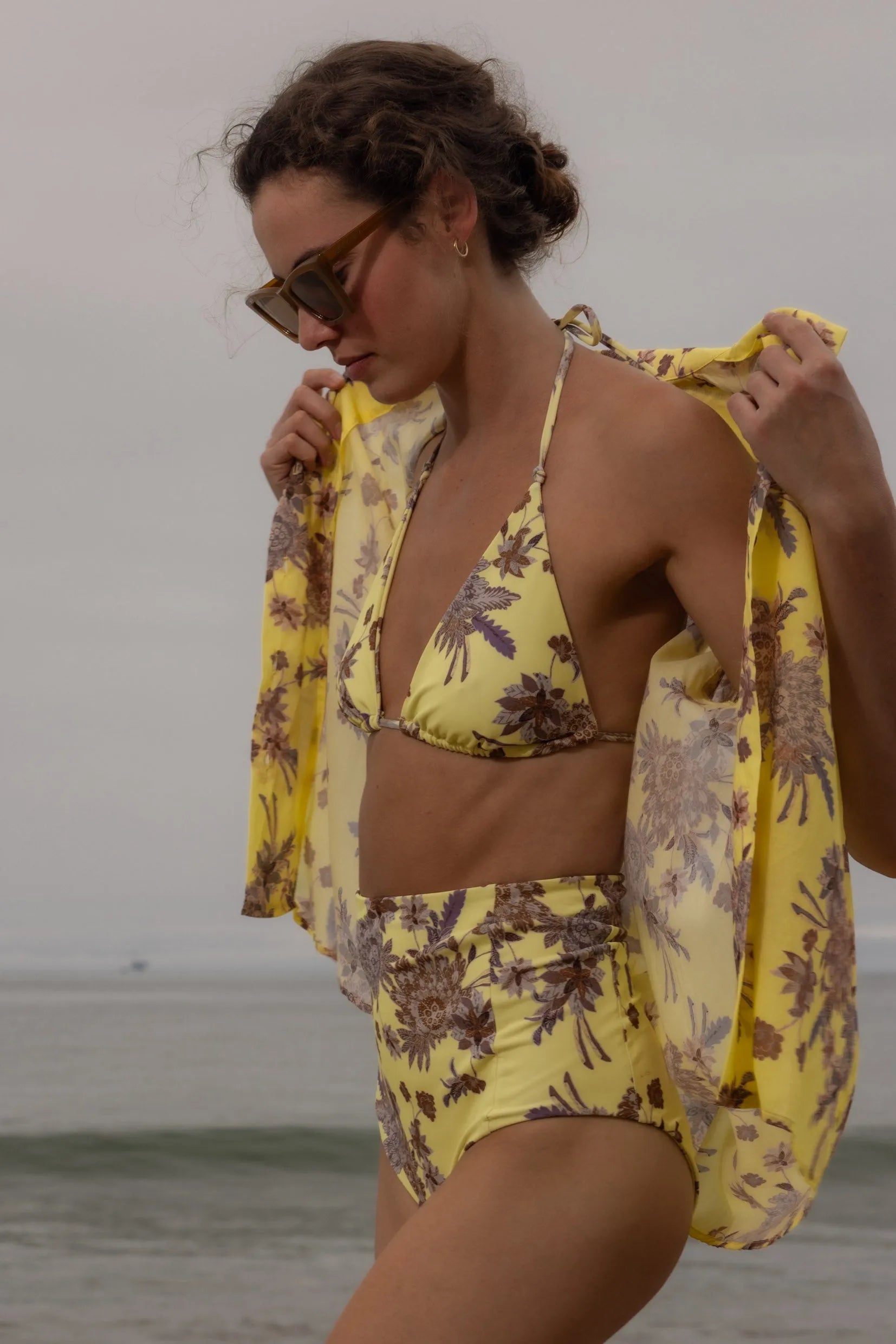 Bali Shirt - Yellow Batik - Heidi Merrick
