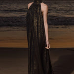 Circe Dress - Black Silk Lurex - Heidi Merrick