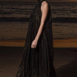 Circe Dress - Black Silk Lurex - Heidi Merrick