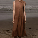 Provence Dress - Clay Tissue Linen - Heidi Merrick