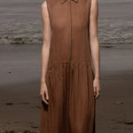Provence Dress - Clay Tissue Linen - Heidi Merrick