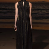 Circe Dress - Black Silk Lurex - Heidi Merrick