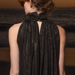 Circe Dress - Black Silk Lurex - Heidi Merrick