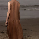 Provence Dress - Clay Tissue Linen - Heidi Merrick