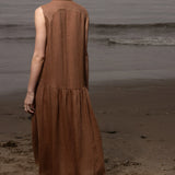 Provence Dress - Clay Tissue Linen - Heidi Merrick