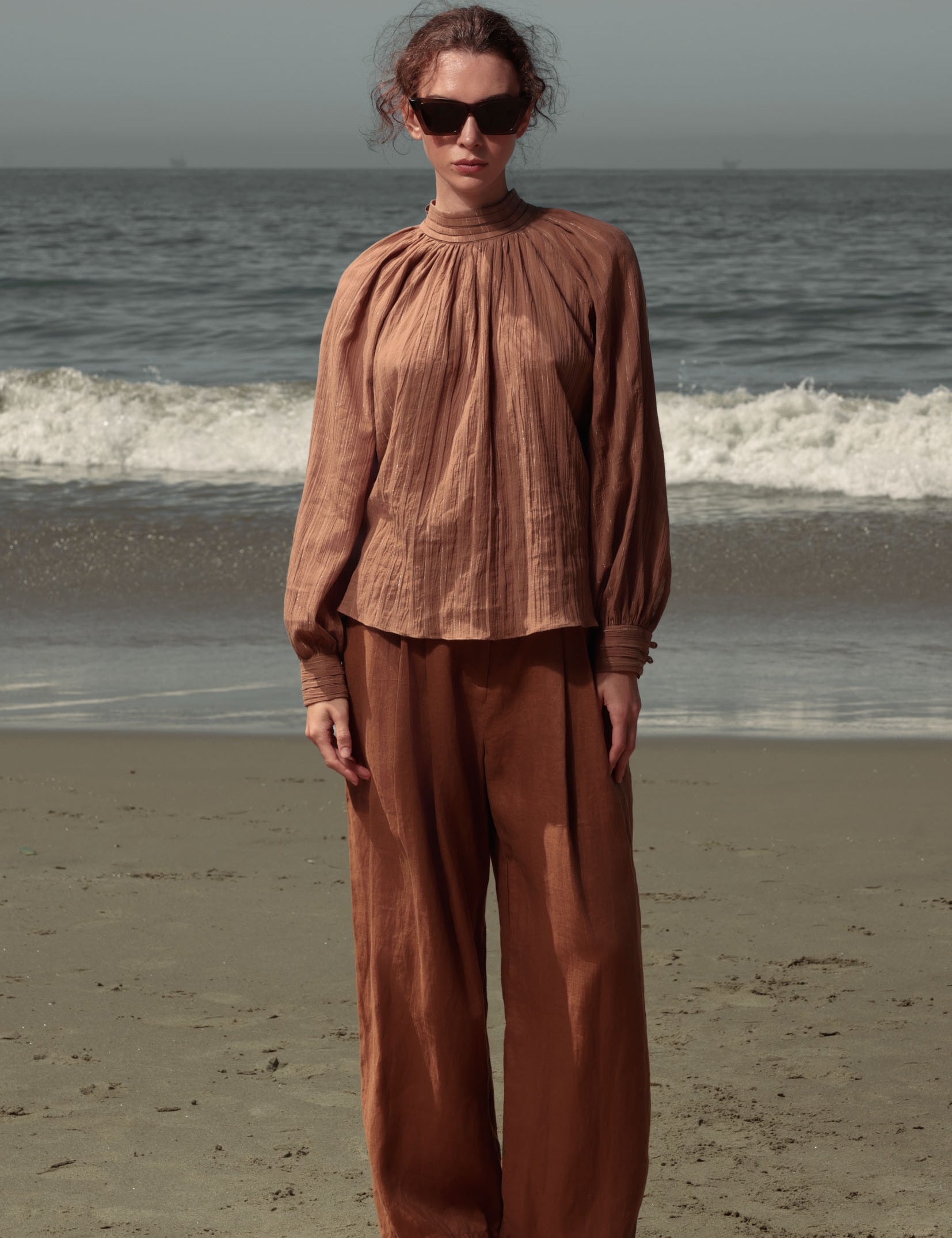 Verse Top - Sabel Lurex Gauze - Heidi Merrick