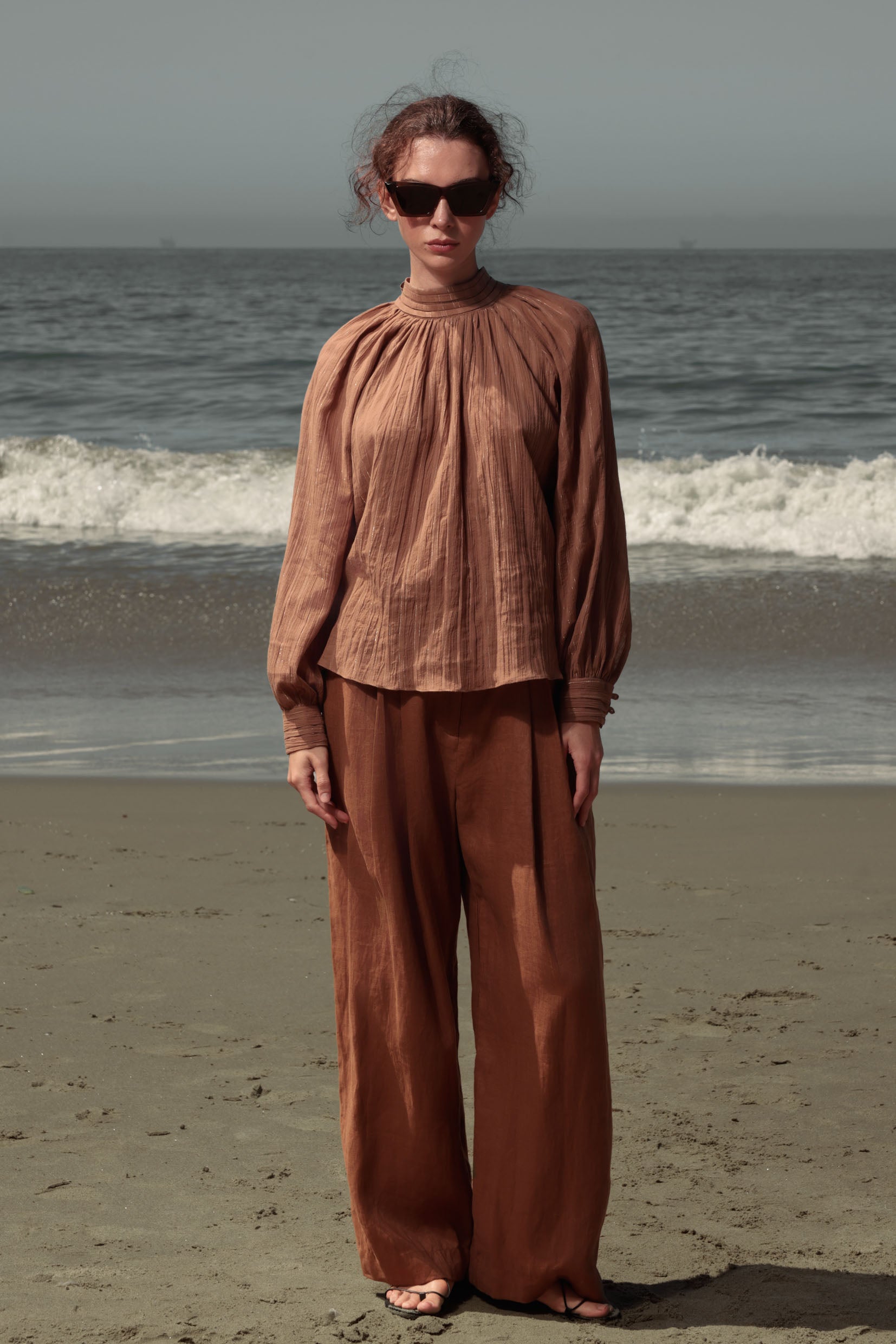 Verse Top - Sabel Lurex Gauze - Heidi Merrick