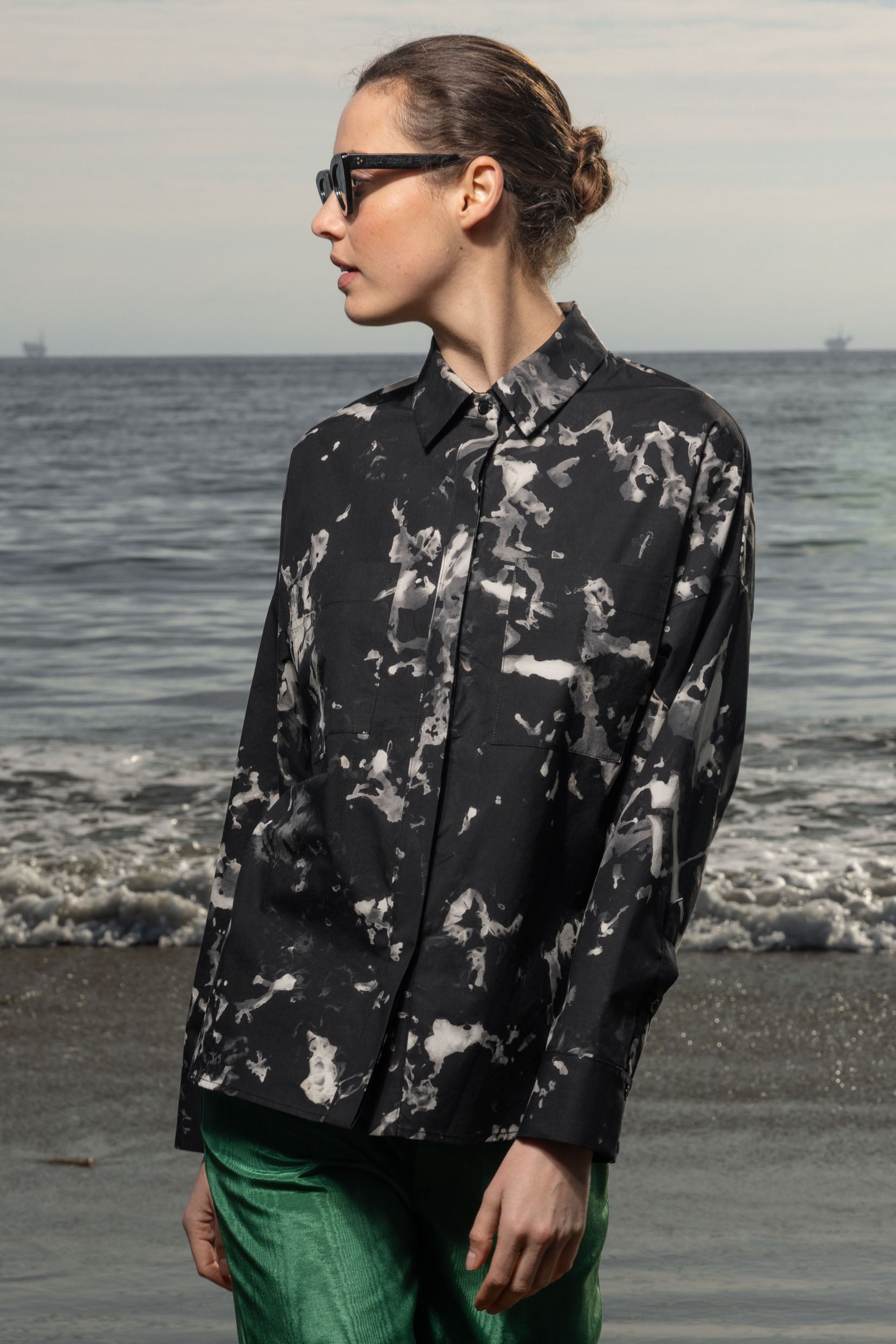 Lobel Top - Inghua Shirting - Heidi Merrick