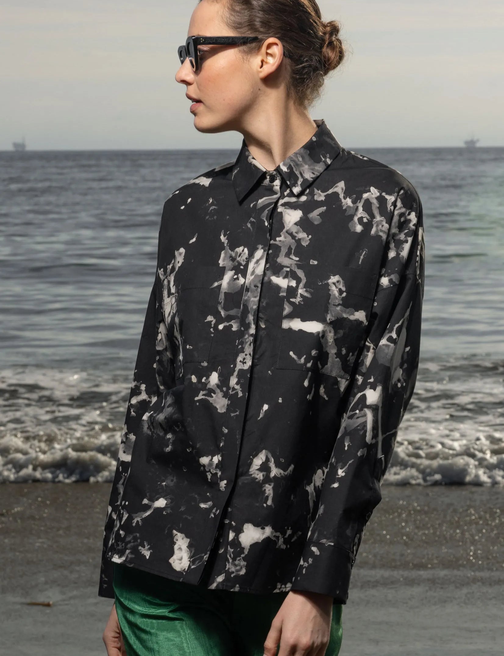 Lobel Top - Inghua Shirting - Heidi Merrick