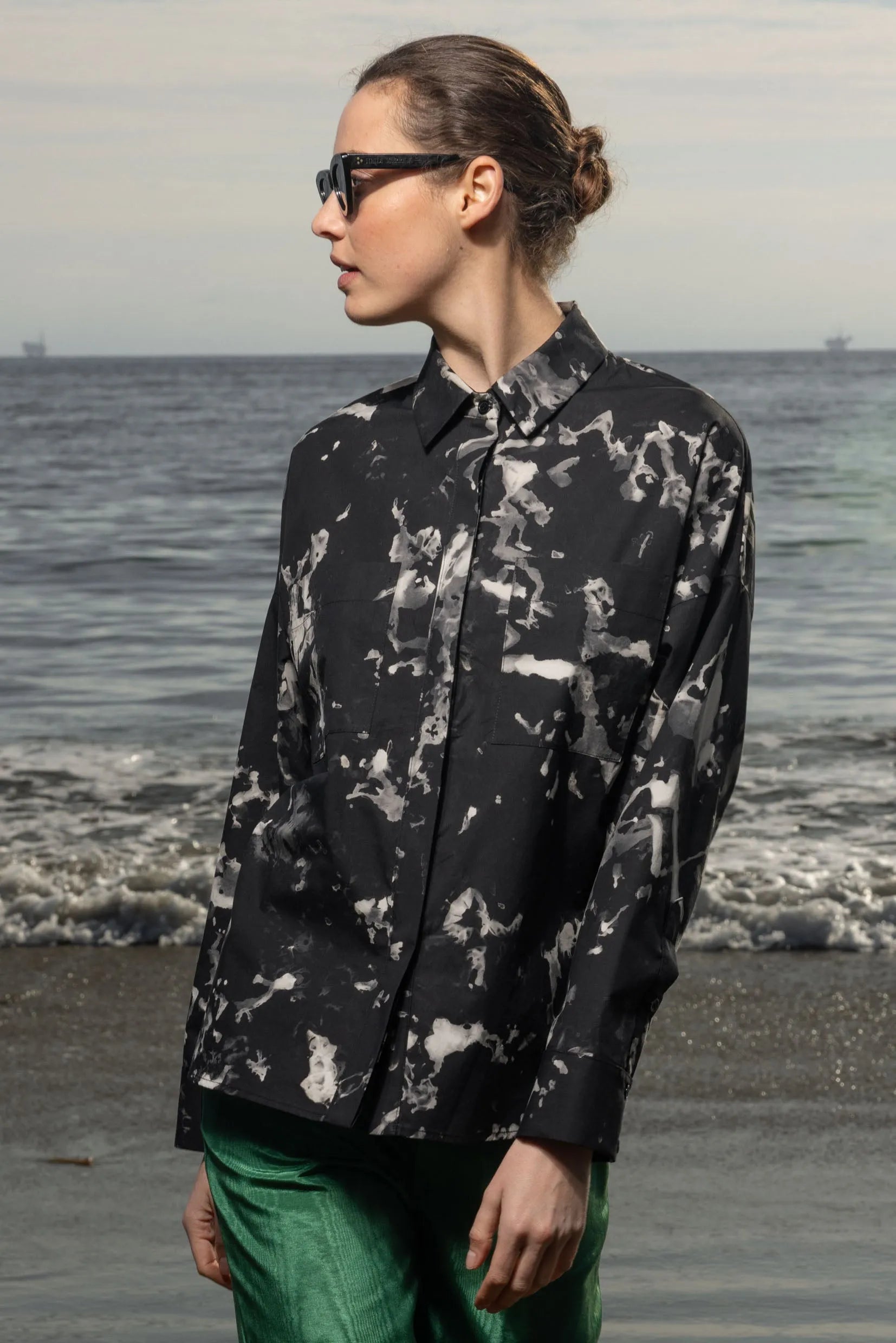 Lobel Top - Inghua Shirting - Heidi Merrick