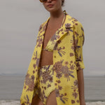 Bali Shirt - Yellow Batik - Heidi Merrick