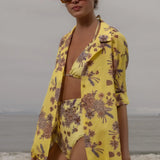 Bali Shirt - Yellow Batik - Heidi Merrick