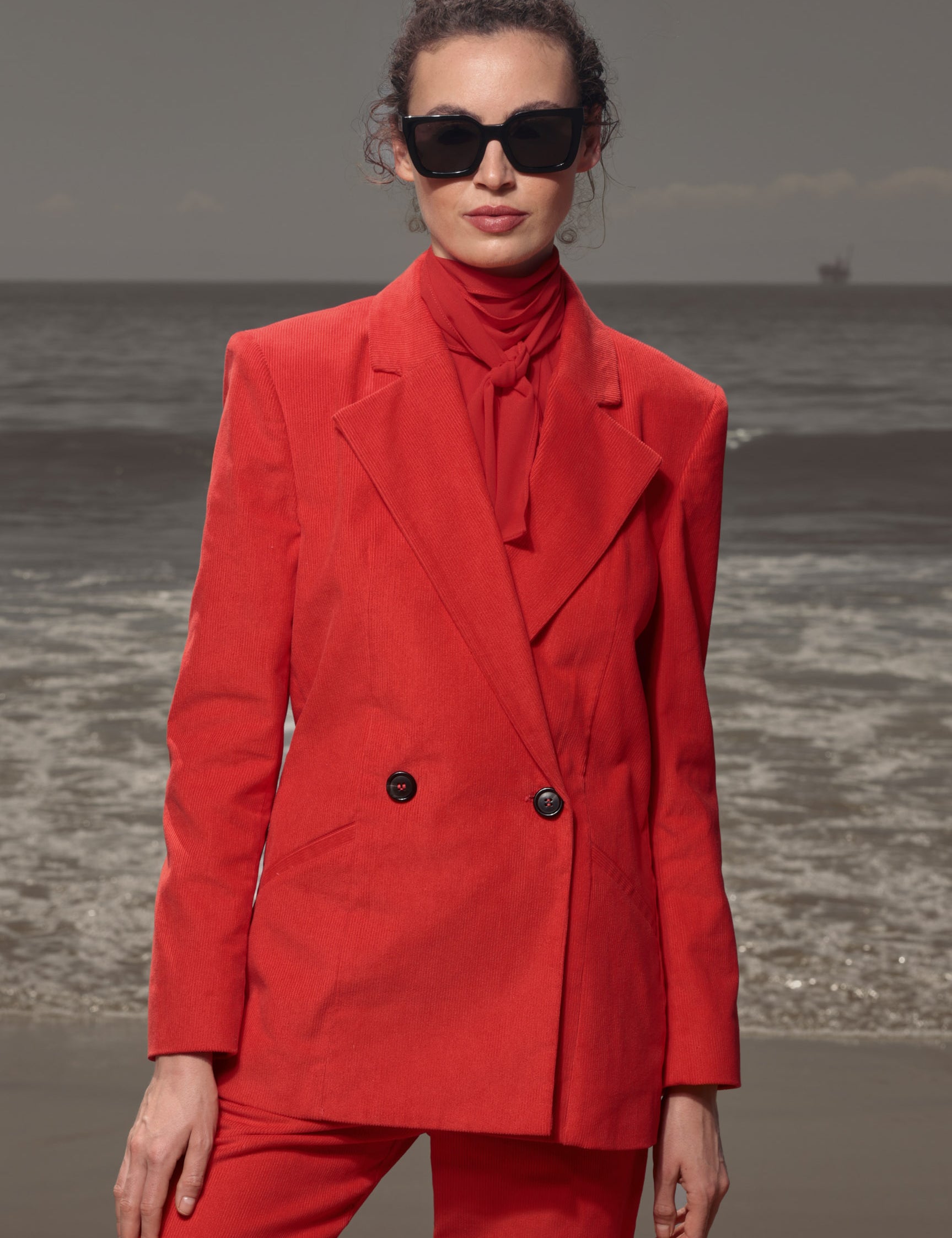 Mars Blazer - Vermilion Corduroy