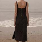 Como Dress - Noir Silk & Hemp - Heidi Merrick