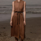 Provence Dress - Clay Tissue Linen - Heidi Merrick