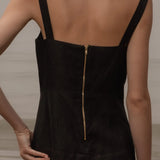 Como Dress - Noir Silk & Hemp - Heidi Merrick
