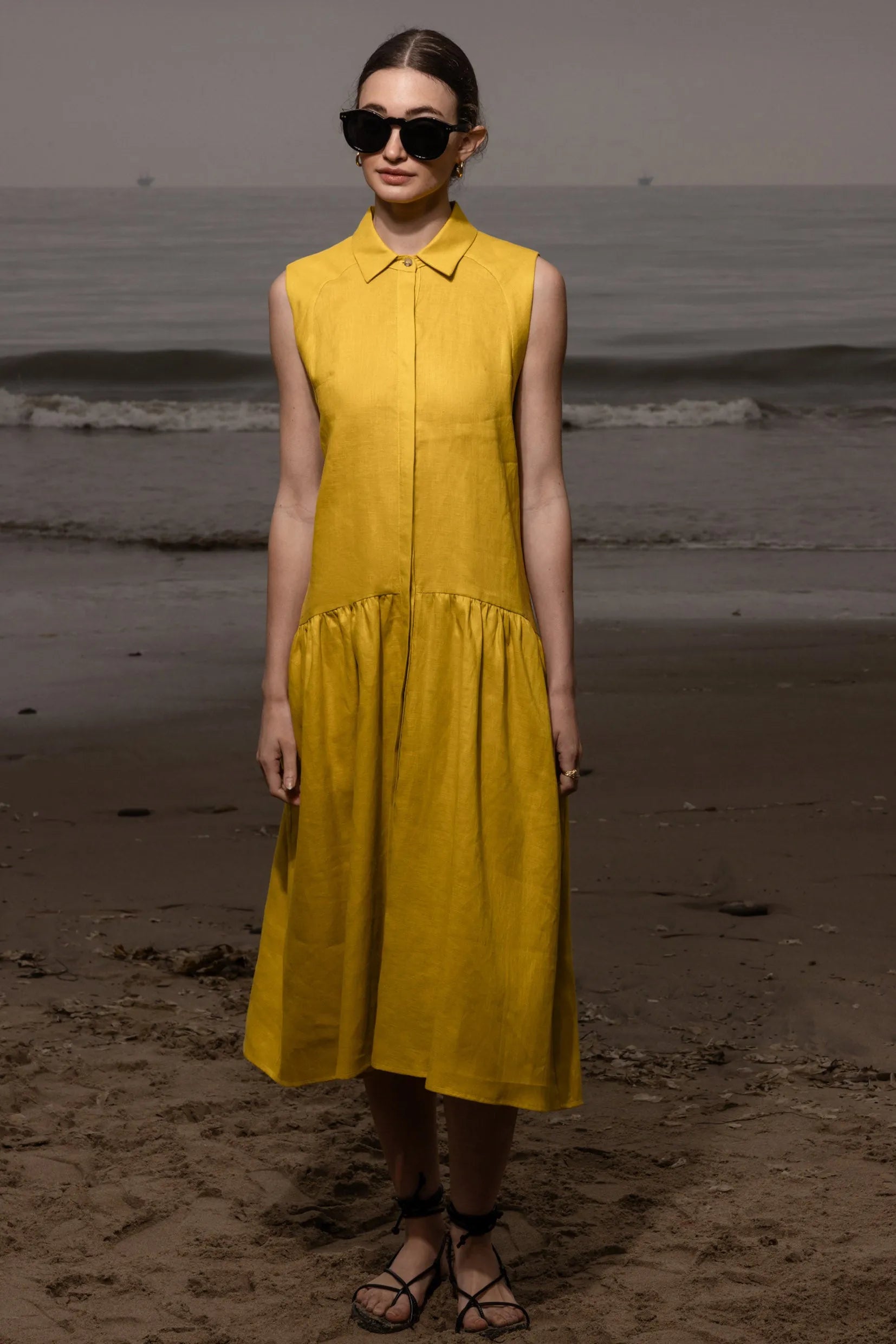Provence Dress - Dandelion Linen - Heidi Merrick