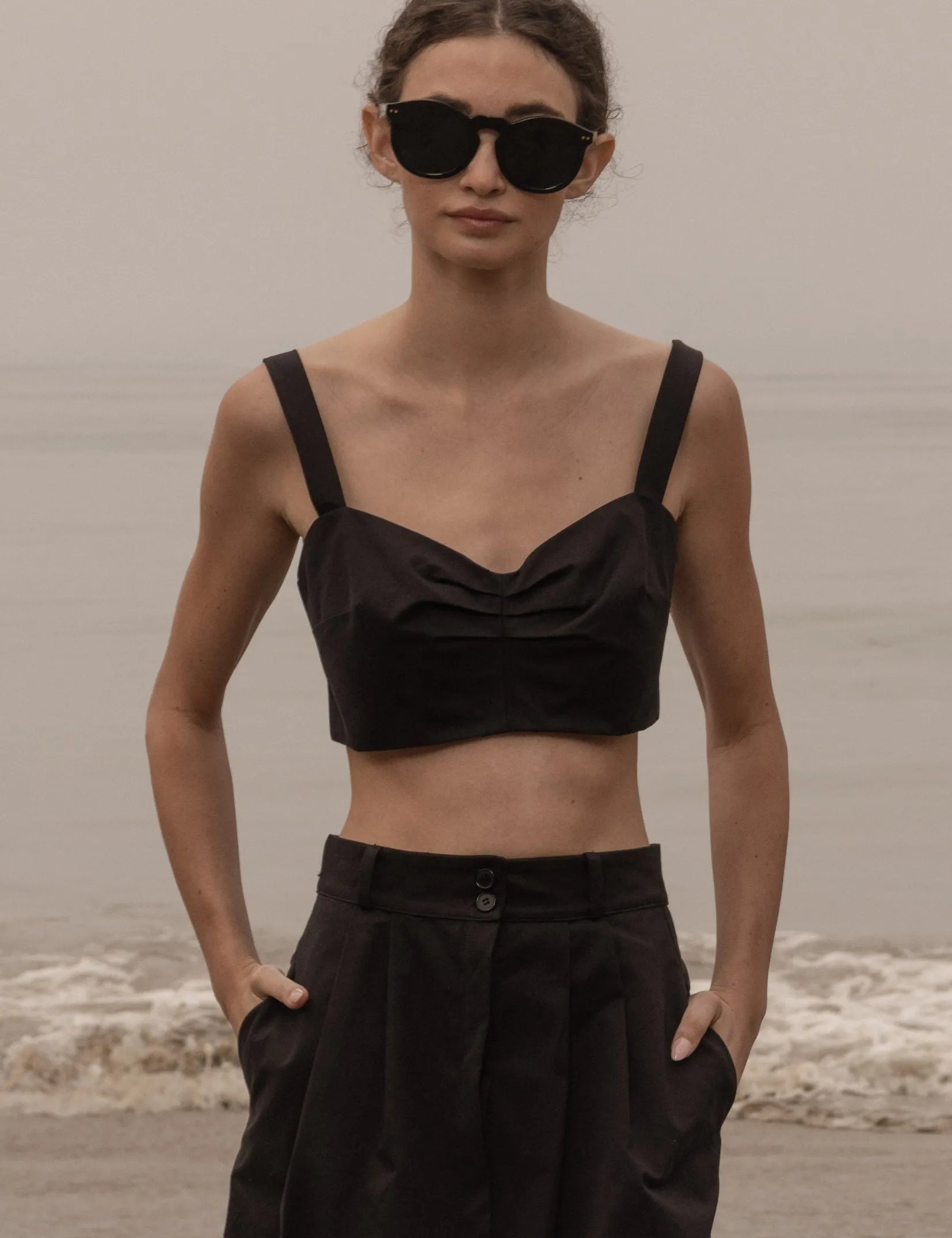 Calvi Top - Black Trench - Heidi Merrick