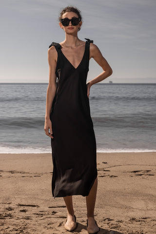 Marion Slip Dress - Black