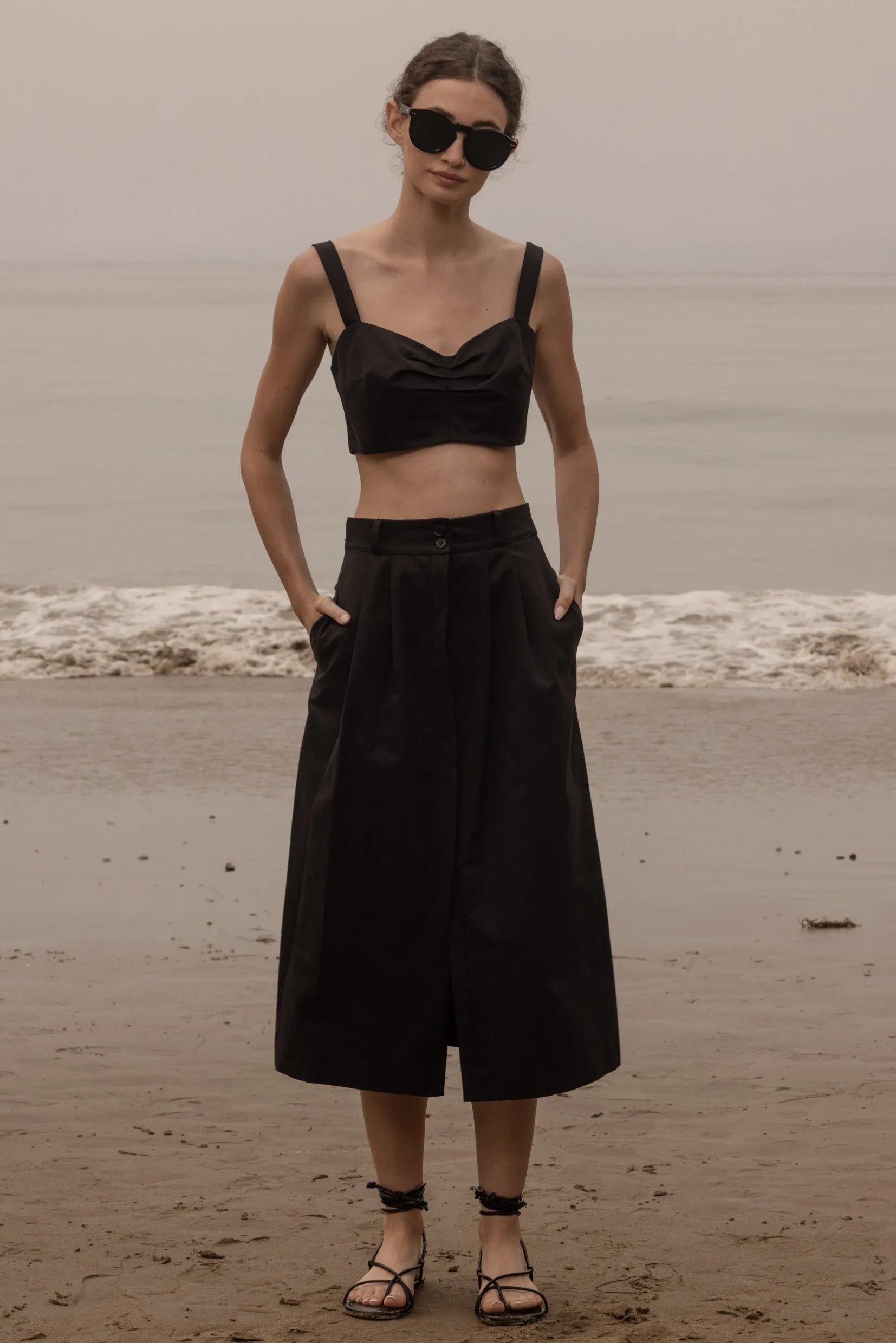 Camille Skirt - Black Trench - Heidi Merrick
