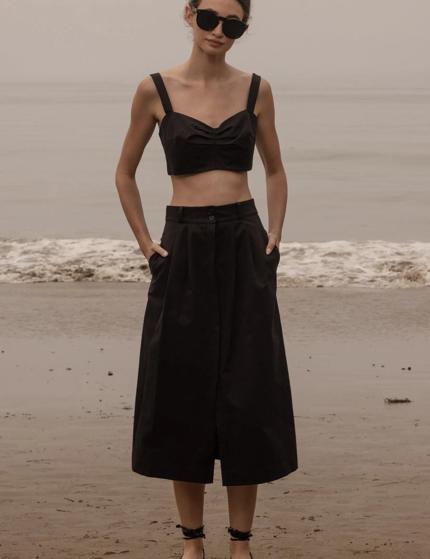 Calvi Top - Black Trench - Heidi Merrick