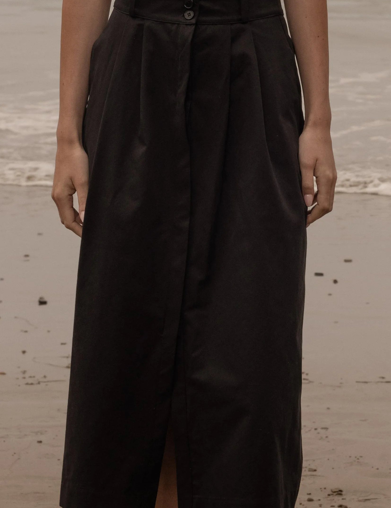 Camille Skirt - Black Trench - Heidi Merrick