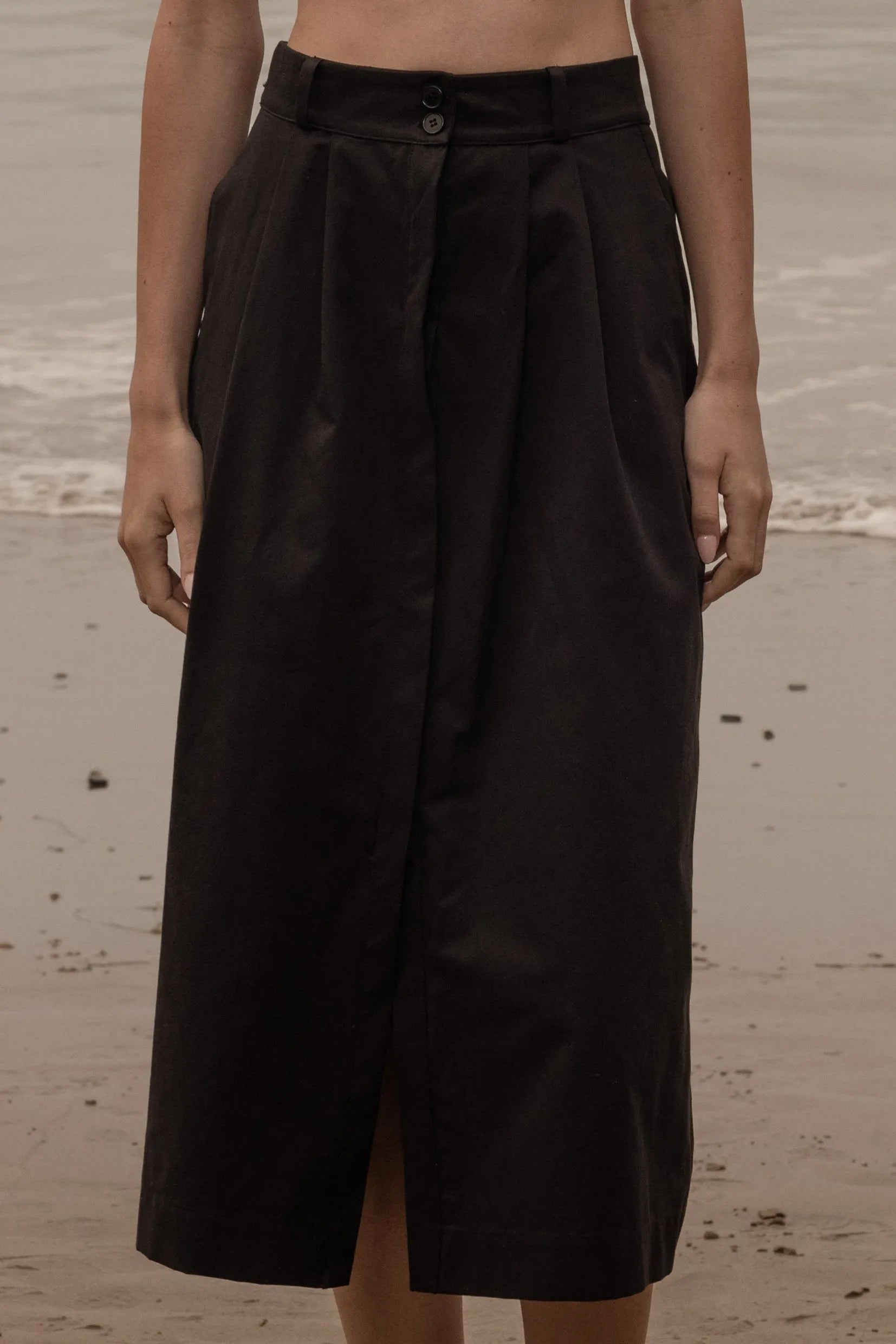 Camille Skirt - Black Trench - Heidi Merrick