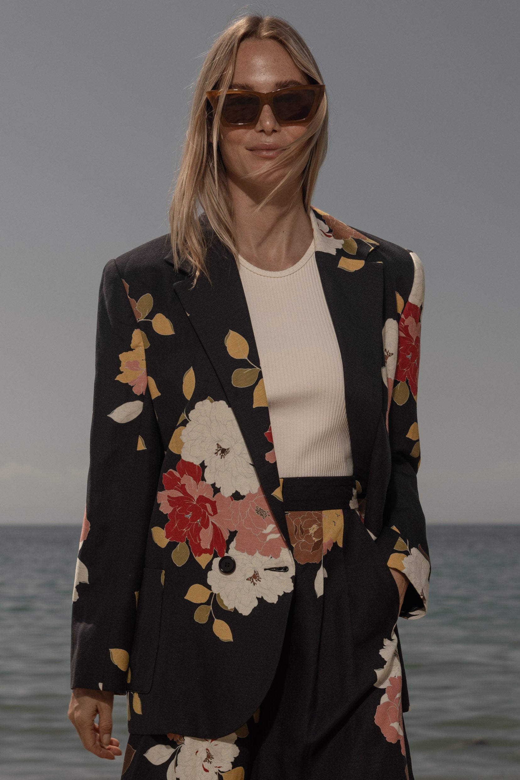 Wallace Blazer - English Rose Linen - Heidi Merrick